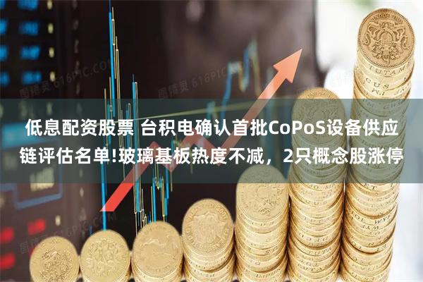 低息配资股票 台积电确认首批CoPoS设备供应链评估名单!玻璃基板热度不减，2只概念股涨停